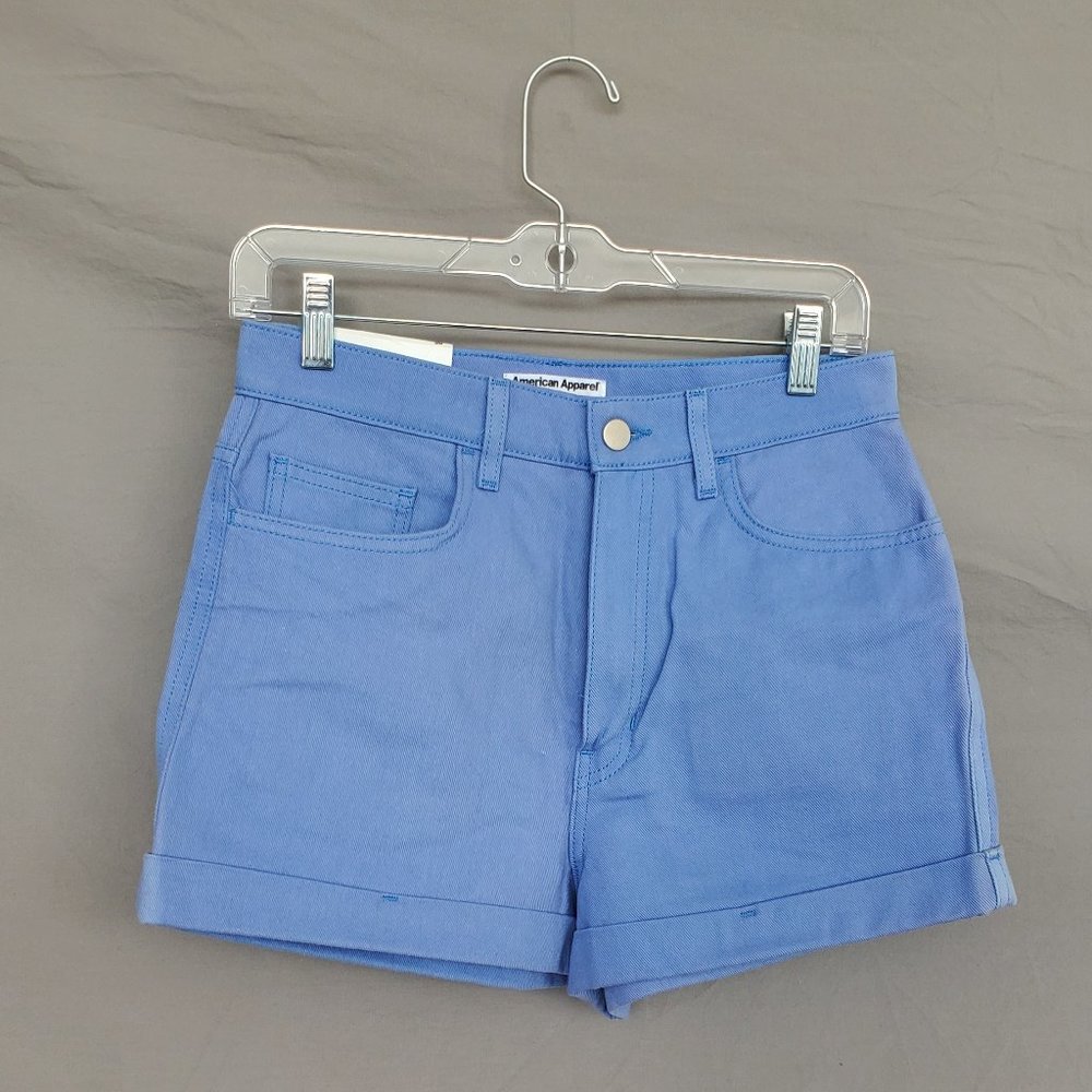 Light Blue American Apparel High Waisted Jean Shorts